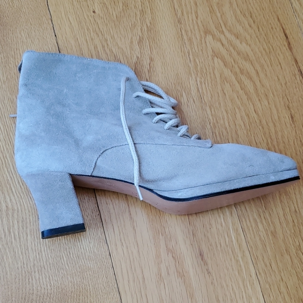 Suede Heeled Booties - Picture 4 of 15